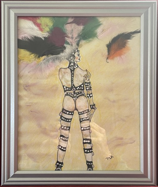 Las Vegas - original mixed media painting by Mary Kilpatrick
