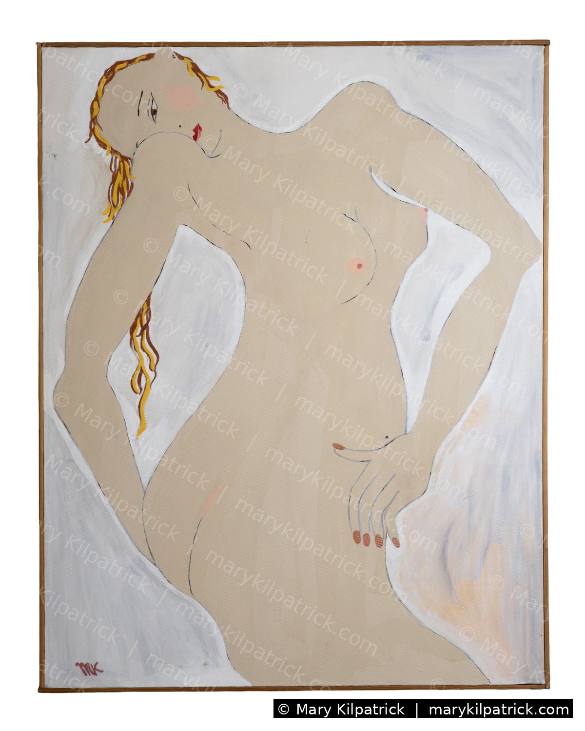 Original figurative painting 'Beauty' by Mary Kilpatrick — Acrylic on canvas, 22 × 28 in