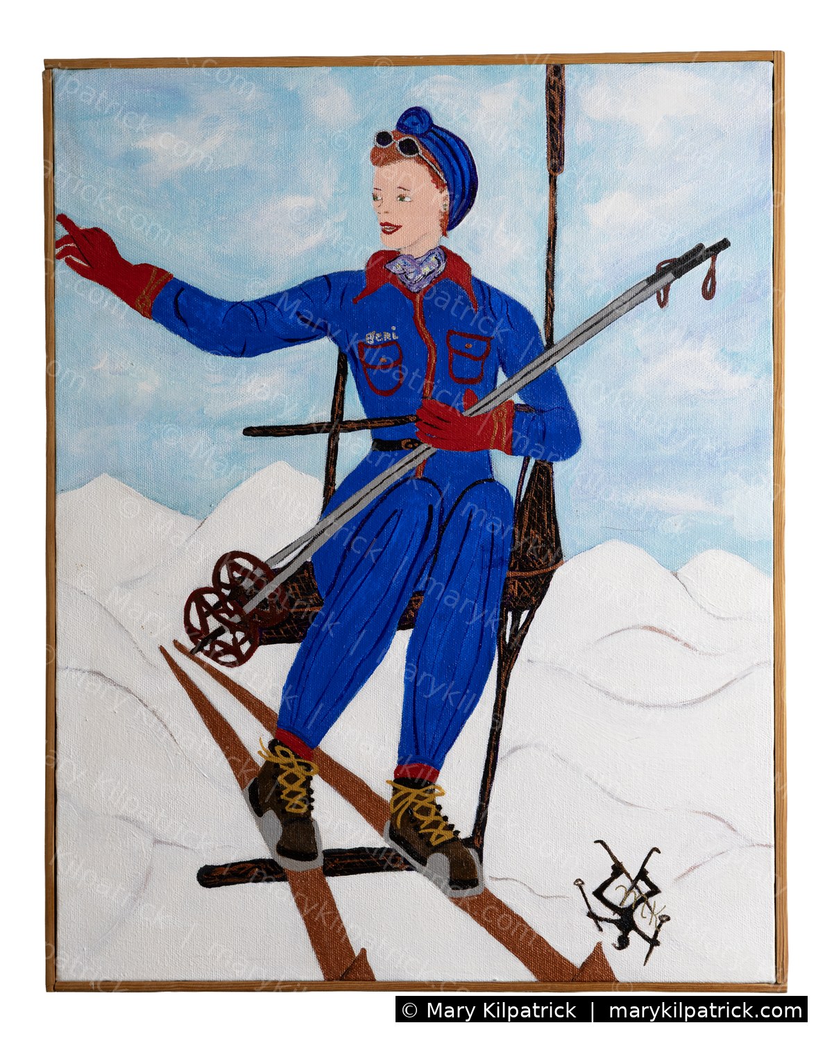 Original figurative painting 'Geri' by Mary Kilpatrick — Acrylic on canvas, 14 × 16 in