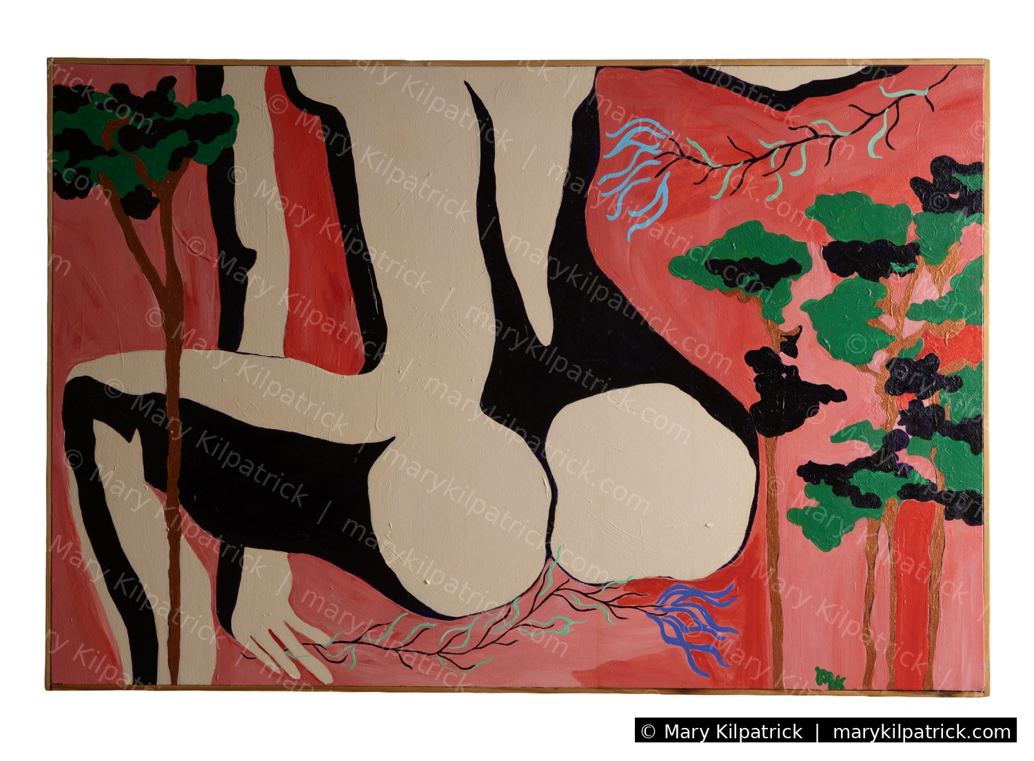 Original figurative painting 'Tickle' by Mary Kilpatrick — Acrylic on canvas, 36 × 24 in